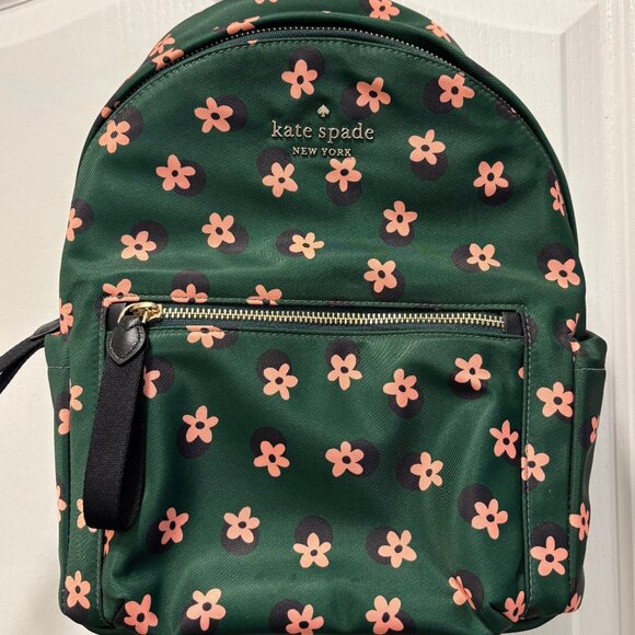 Kate Spade green floral Chelsea Backpack Purse - NEW WITH TAGS - Picture 1 of 3